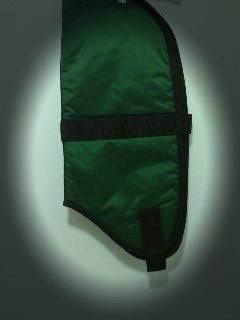 MEDIUM green winter coat withers to base of tail 15 3/4